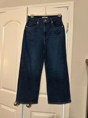 Levi High-Rise Wide Leg Dark Wash Jeans